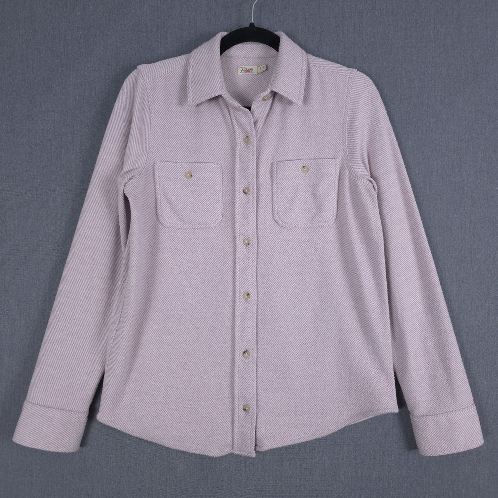 Faherty Legend Sweater Shirt Womens XS Sea Fog Long Sleeve Button Up